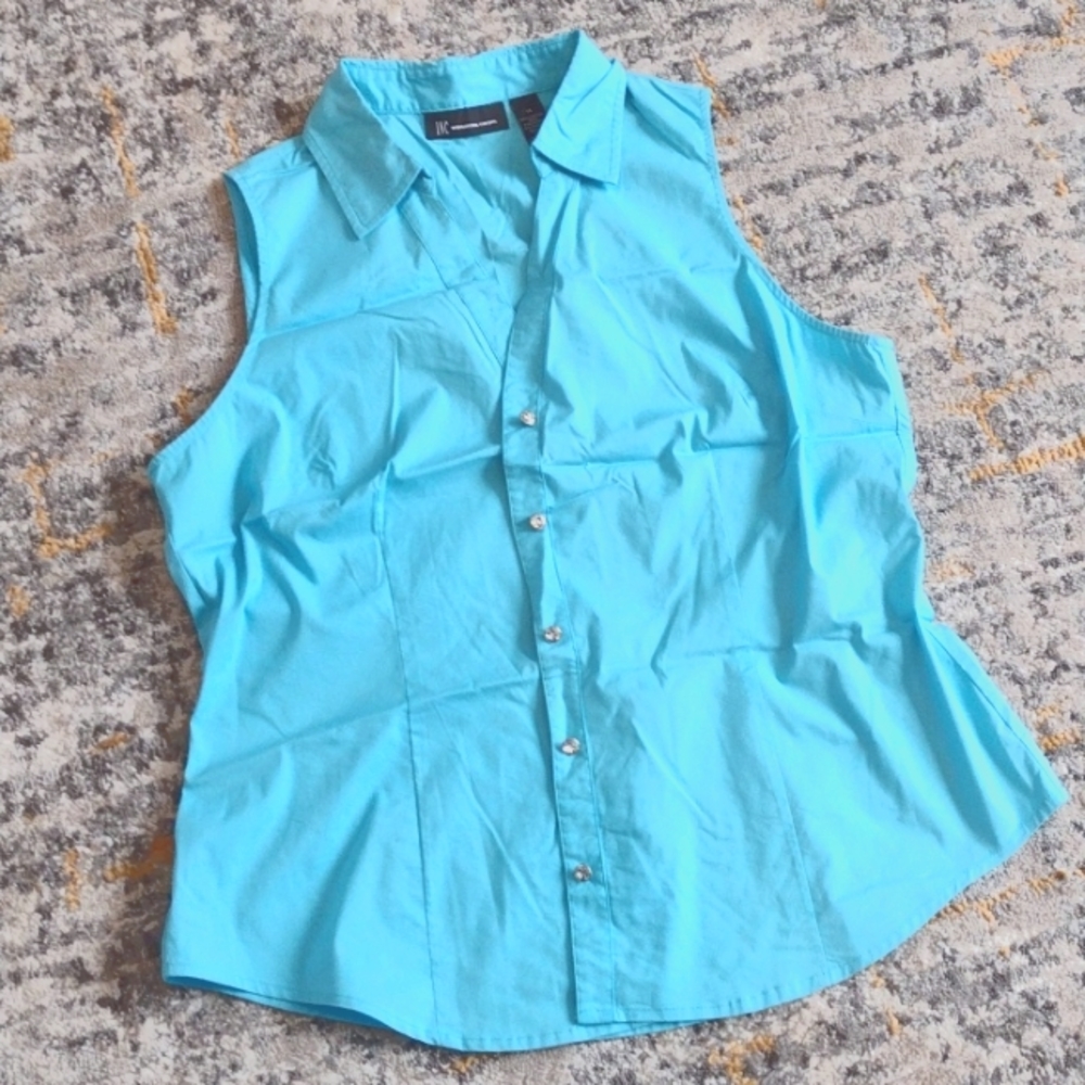 Blue INC blouse sleeveless women's 14